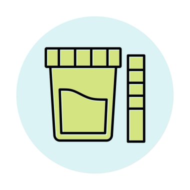 İdrar Test Ağı simgesi, vektör illüstrasyonu