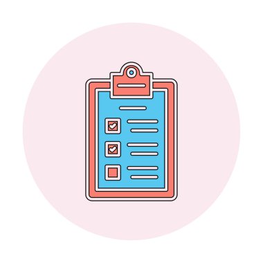 kontrol listesi simgesi, vektör illüstrasyonu 