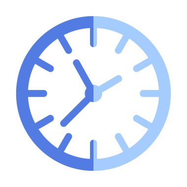 Saat simgesi, vektör illüstrasyonu, zaman simgesi 