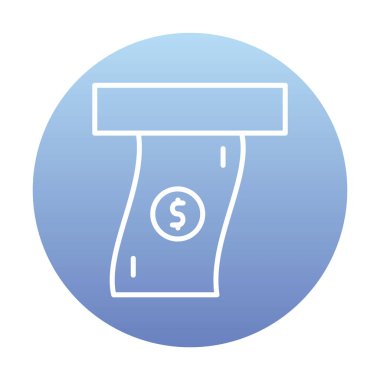 Ödeme sembolü, ödenecek dolar banknotu, vektör simgesi tasarımı