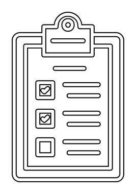 kontrol listesi simgesi, vektör illüstrasyonu 