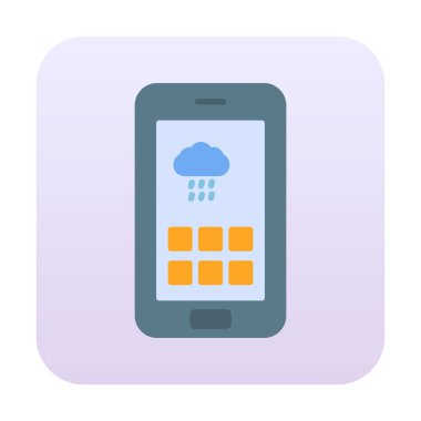 Cep telefonu web simgesi, vektör çizim