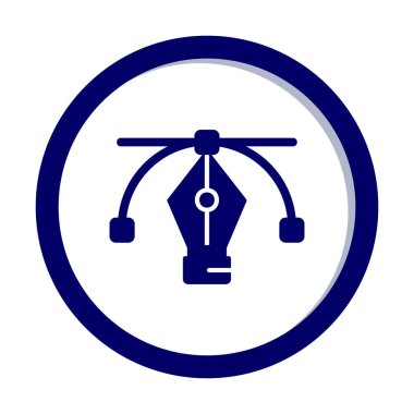 Basit kalem aracı simgesi, vektör illüstrasyonu