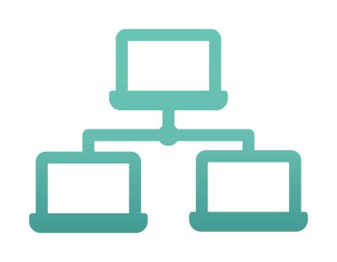 Basit ağ simgesi, vektör illüstrasyonu