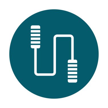 İp sporu ikonunu atlıyorum. Vektör illüstrasyonu 