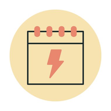 Takvim simgesi, vektör illüstrasyonu basit tasarım