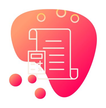 Basit muhasebe simgesi, vektör illüstrasyonu