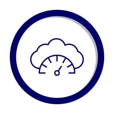  Gösterge düz simgesi, vektör illüstrasyonu 