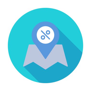 konum pin simgesi, vektör illüstrasyonu basit tasarım