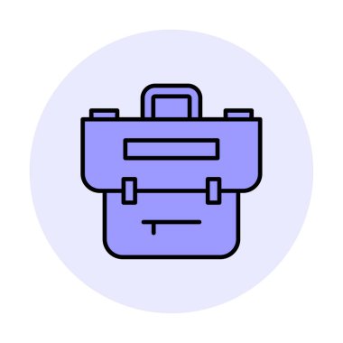 Portföy düz vektör simgesi