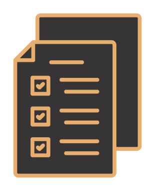 Sınav simgesi vektör illüstrasyonu 