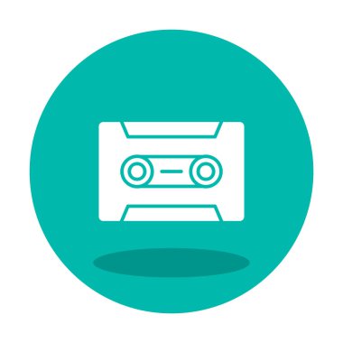 Kaset. Web simgesi basit illüstrasyon                               