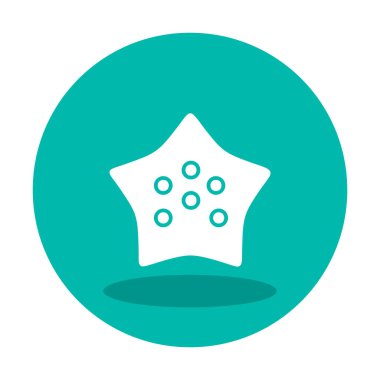 denizyıldızı düz ikon vektör çizimi 