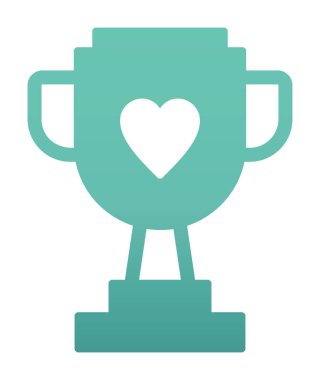 Kupalı kupa. Web simgesi basit illüstrasyon