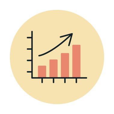 büyüyen grafik, bar grafiği vektör çizimi