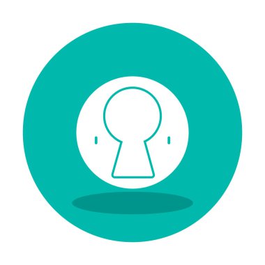 Anahtar deliği vektör çizimi, simge ögesi biçimi              