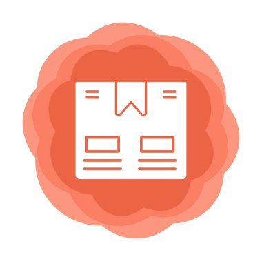 Taşıma Kutusunun vektör illüstrasyonu modern simge                             