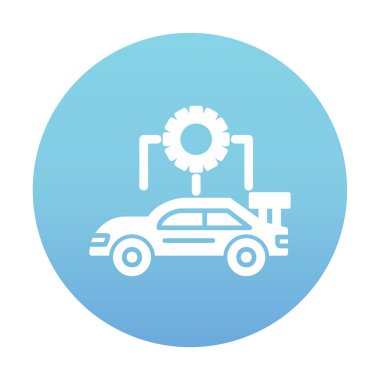 Araba servisi ikon vektör çizimi. Otomobil Yapılandırması             