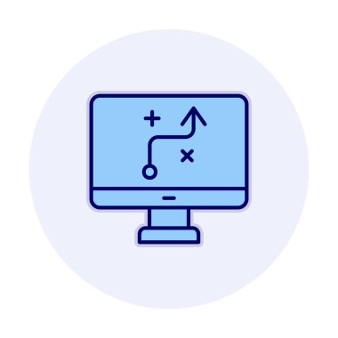 Basit Strateji simgesi, vektör illüstrasyonu