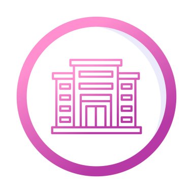 Alışveriş merkezi simgesi. Alışveriş merkezi oluşturma simgesi, vektör illüstrasyonu 