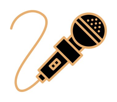 mikrofon web simge vektör çizim           