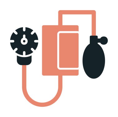 Basit Kan basıncı ölçüm simgesi, vektör illüstrasyonu