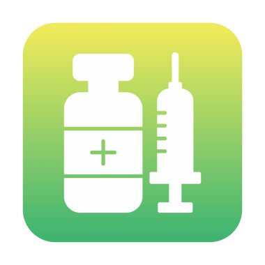 Aşı vektör illüstrasyon tasarımlı şırınga