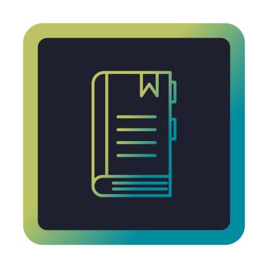 kitap simgesi, vektör illüstrasyonu basit tasarım