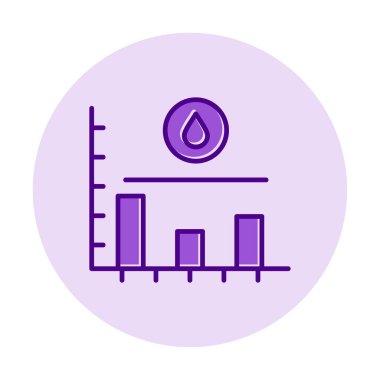Şeker seviyesi grafik simgesi, vektör illüstrasyonu  