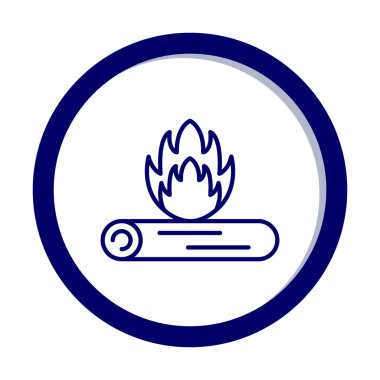 Basit düz ateş ikonu, vektör illüstrasyon tasarımı