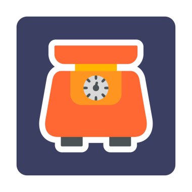 ölçekli düz simge, vektör illüstrasyonu