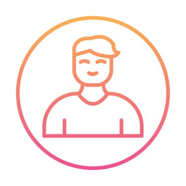 Profil simgesi vektör illüstrasyonu