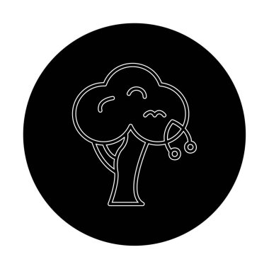 Kiraz Ağacı web simgesi, vektör illüstrasyonu