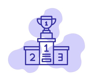 Basit Şampiyon simgesi, vektör illüstrasyonu