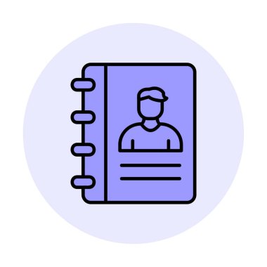 kitap simgesini başvurun, illüstrasyon vektör 