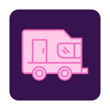 Karavan ikonu. tasarım çizimi. vektör illüstrasyonu.