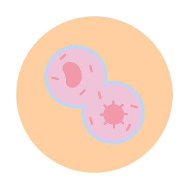 Mitoz web simgesi, vektör illüstrasyonu