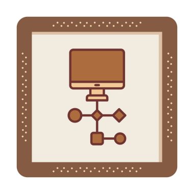 Çalışma akışı simgesi tasarımı, vektör illüstrasyonu                            