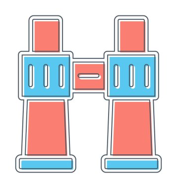 binoküler ikon vektör çizimi