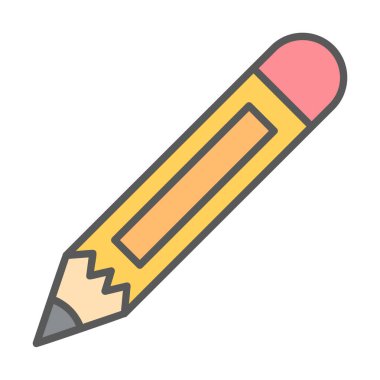 Düz kalem. Web simgesi basit illüstrasyon