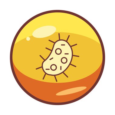 amoeba simge vektör illüstrasyon tasarımı