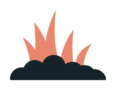 Çim simgesi, vektör illüstrasyonu 