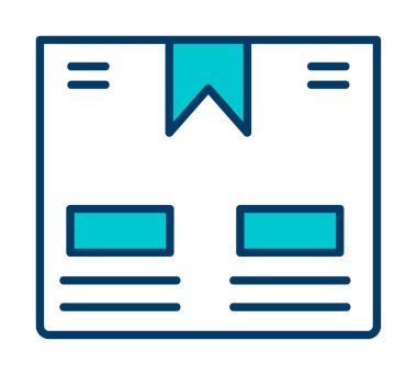 Taşıma Kutusunun vektör illüstrasyonu modern simge                             