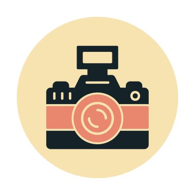 fotoğraf makinesi ikon vektör illüstrasyonu                      