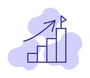 büyüyen grafik simgesi, vektör çizim