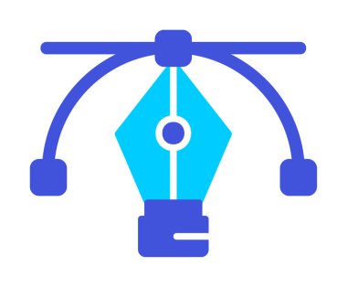 Basit kalem aracı simgesi, vektör illüstrasyonu