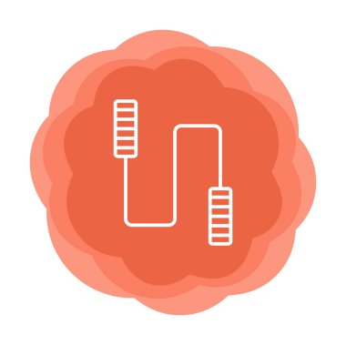 İp sporu ikonunu atlıyorum. Vektör illüstrasyonu 