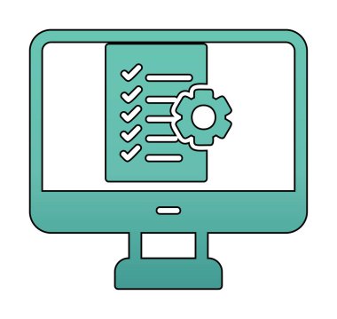 Proje Yönetimi simge vektör çizim