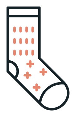 Sock web simgesi, vektör illüstrasyonu 