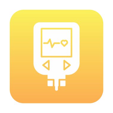 düz Glucometer ikon vektör illüstrasyon tasarımı